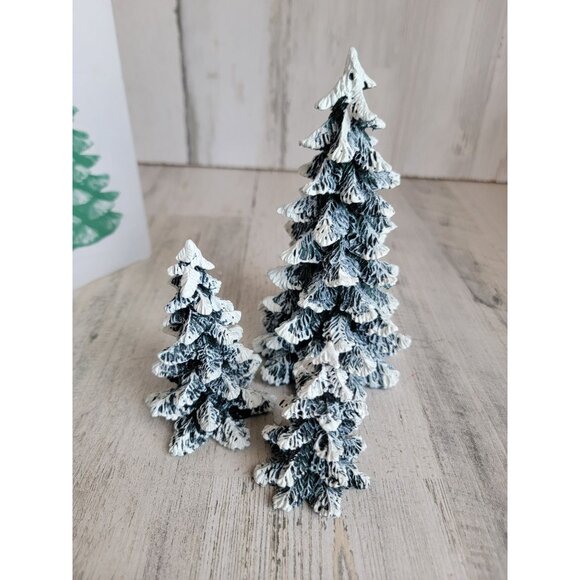 Dept 56 52051 Evergreen tree cold cast porcelain village accessory xmas - Picture 4 of 6